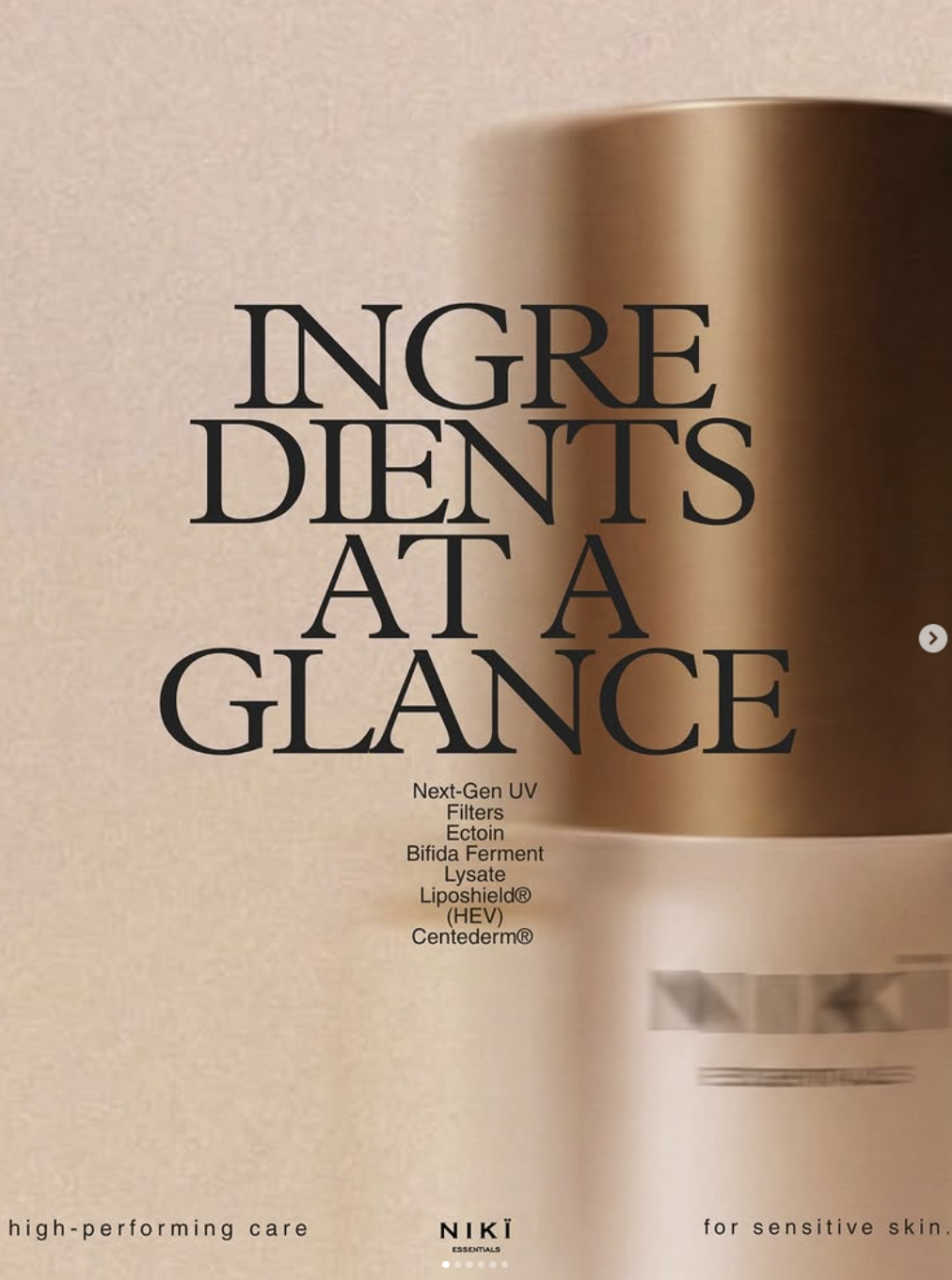 NIKÏ Essentials ingredients editorial poster